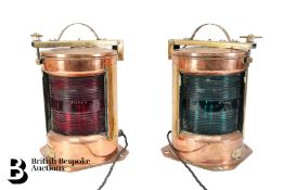20th Century Port and Starboard Ships Lanterns