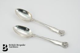Pair of Georgian Silver Tablespoons