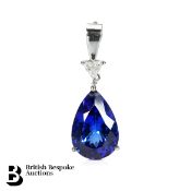 9.5ct Tanzanite and Diamond Pendant