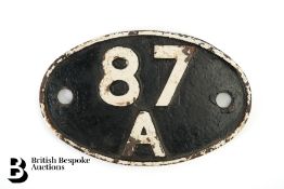 Railway Shedplate 87A
