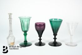 Five Pieces of Antique Glass