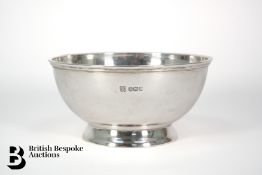 Silver Circular Short Footed Bowl
