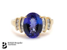 Iliana 18ct Gold 4.5ct Tanzanite and Diamond Ring