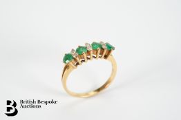 18ct Gold Emerald and Diamond Ring