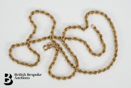 Gentleman's 9ct Gold Rope Chain