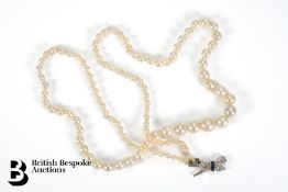 18ct Gold Vintage Cultured Pearl Necklace