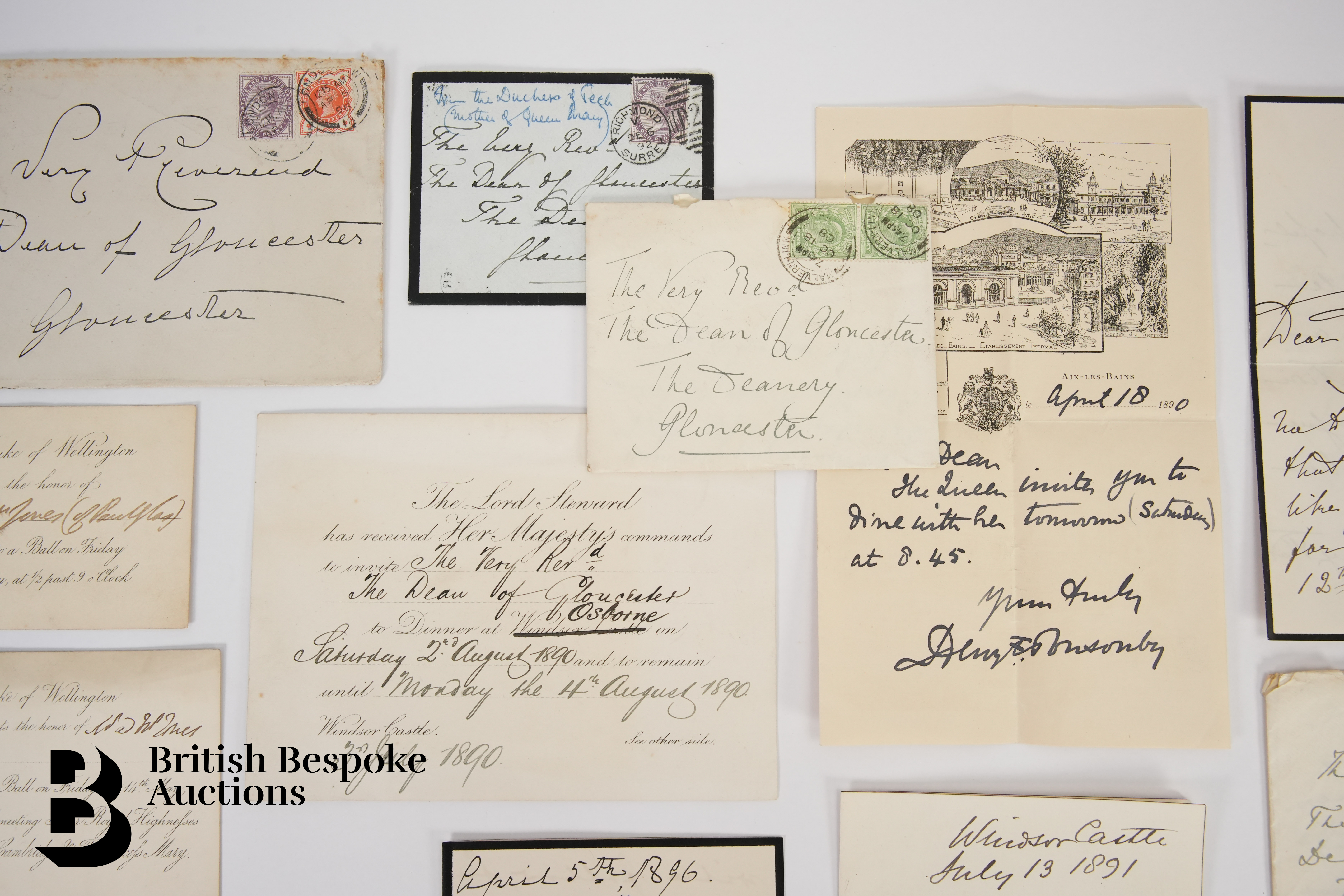 Royalty Interest - Letters and Envelopes to the Dean of Gloucester from The Royal Family - Image 4 of 7
