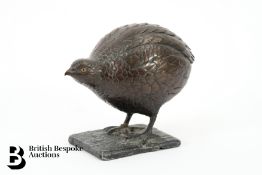 Bronze Sculpture of a Quail