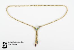 9ct Yellow Gold Tassel Drop Necklace