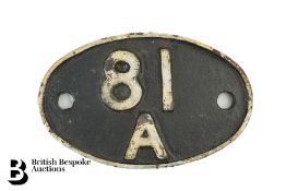 Railway Shedplate 81A