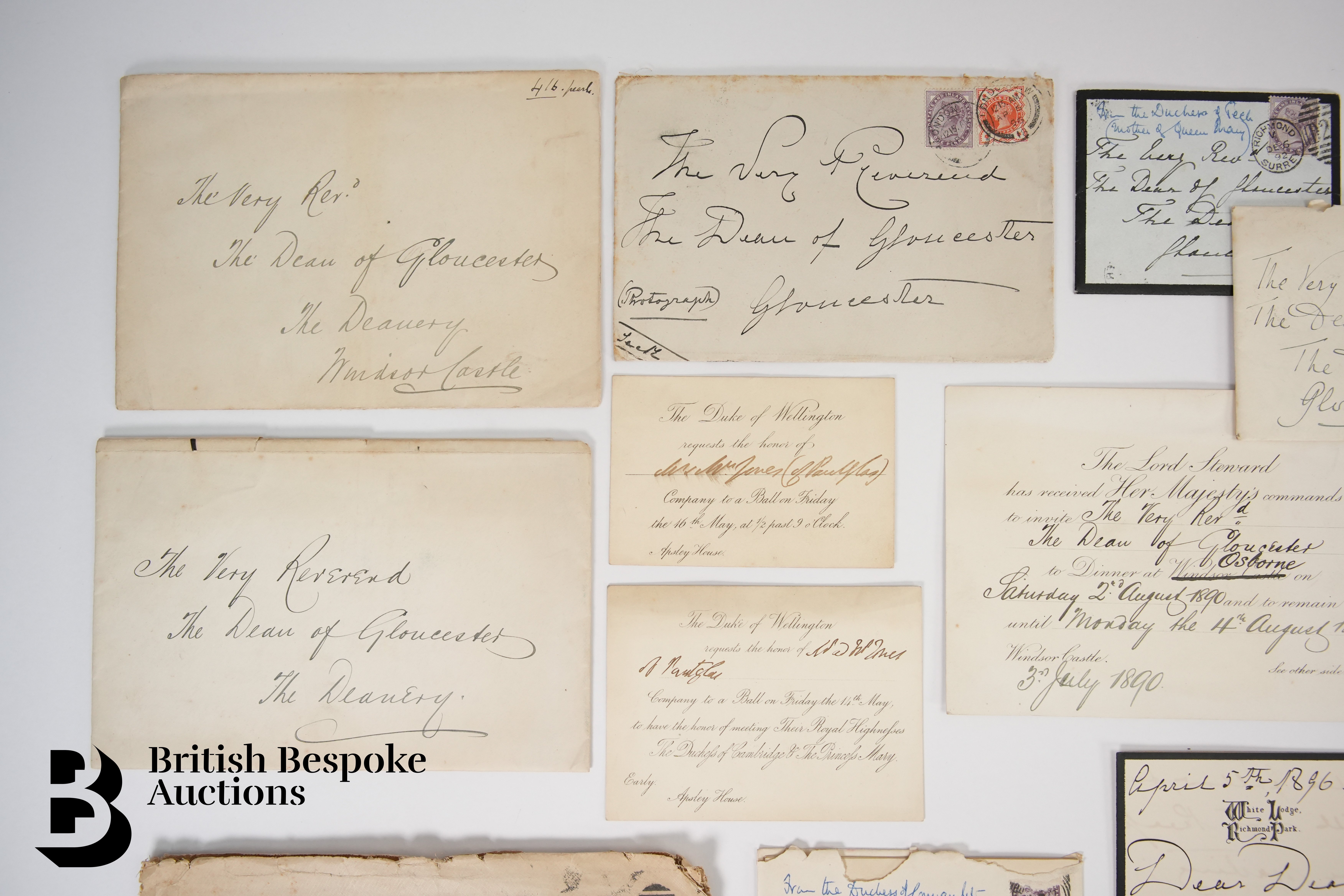 Royalty Interest - Letters and Envelopes to the Dean of Gloucester from The Royal Family - Image 7 of 7