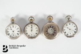 Silver Open Faced Pocket Watches