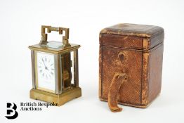 D Schwarck & Sons Brass Carriage Clock