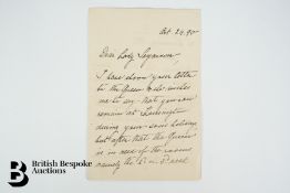 1891 Letter to Lady Seymour from Balmoral Castle Regarding Rooms at Kensington Palace