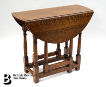 Oak Miniature Occasional Drop Leaf Table