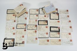 Shoebox of 190 Covers, Many Bearing 1d Reds