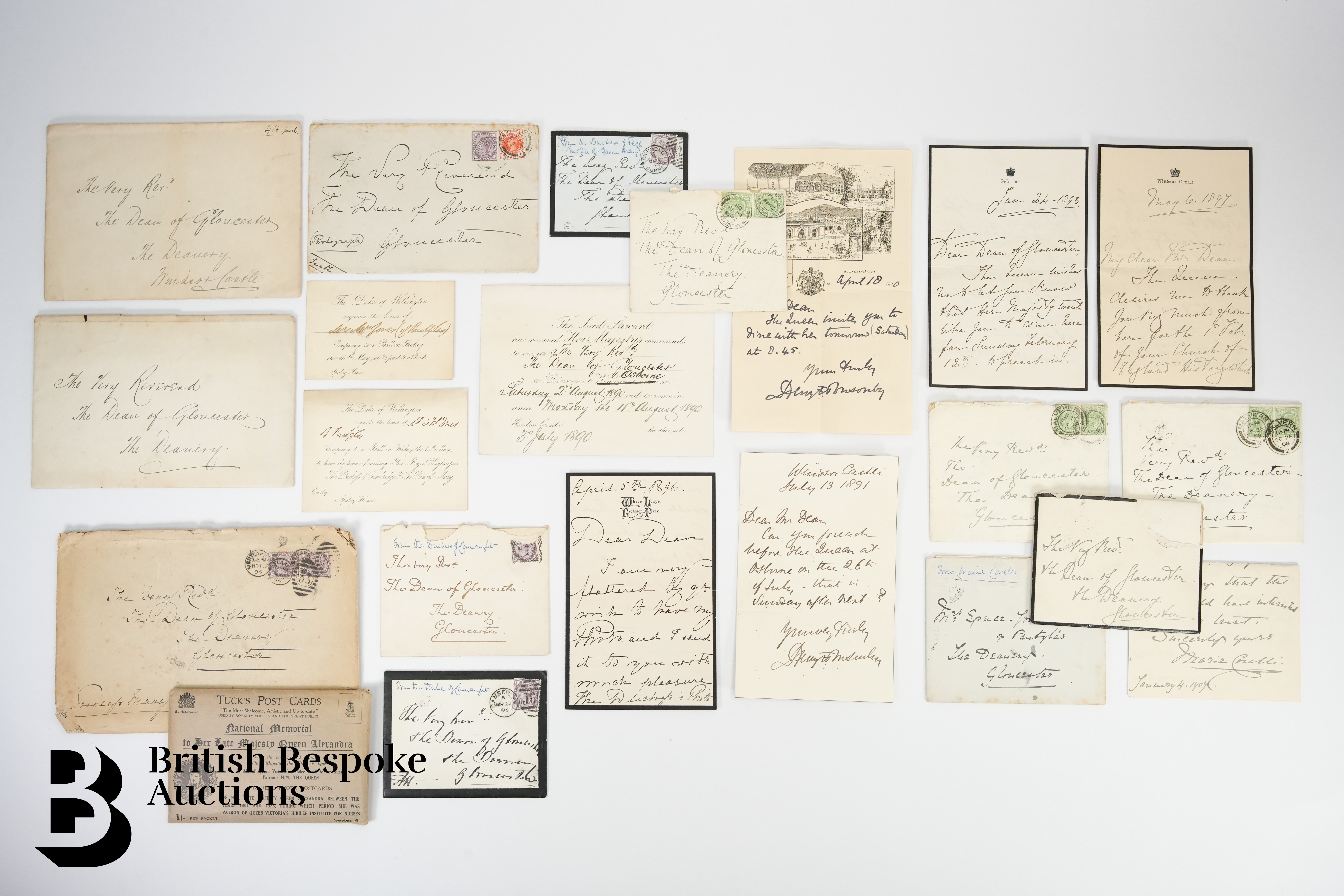 Royalty Interest - Letters and Envelopes to the Dean of Gloucester from The Royal Family