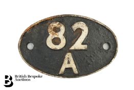 Railway Shedplate 82A