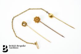 Collection of Gold Tie Pins