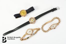 Lady's Vintage Rose Gold Wrist Watches