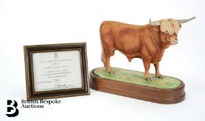 Royal Worcester Porcelain Highland Bull