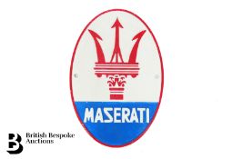 Oval Metal Maserati Signs