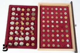19th and 20th Century World Coins in Large Coin Cabinet