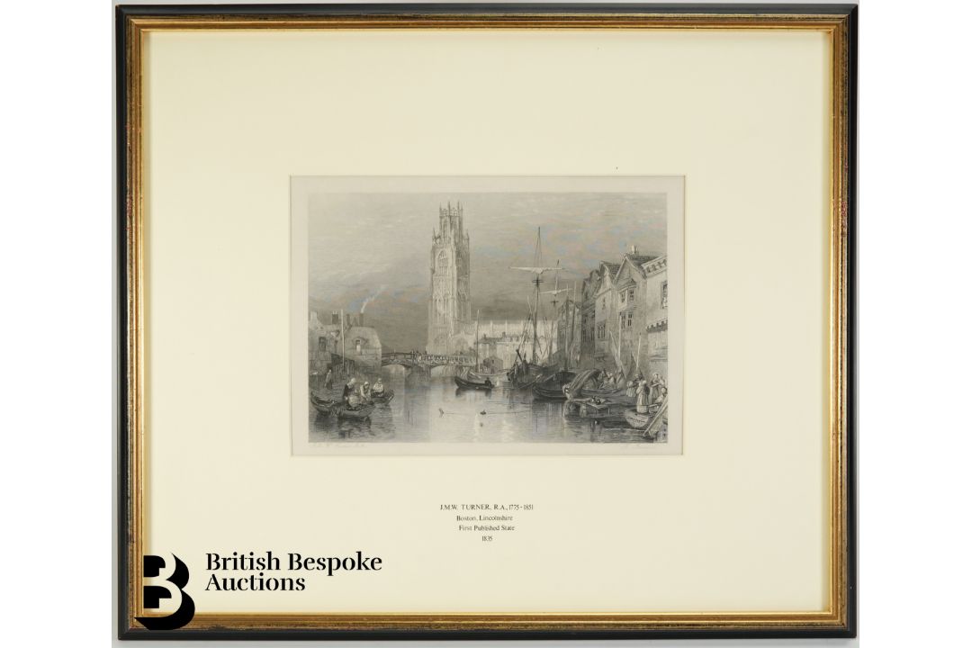 J.M.W Turner RA Copperplate Engraving with Stamp - Image 1 of 2