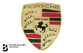 Large Metal German Porsche Car Sign