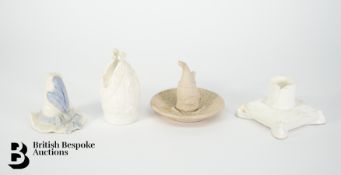 Four Porcelain Hat Candle Extinguishers