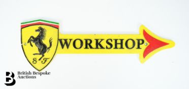 Italian Super Car Work Shop Sign