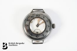 WWI 1917 Silver and Enamel Half Hunter Trench Watch