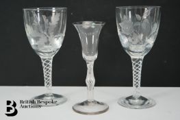 Michael Fairbairn Air Twisted Engraved Glass