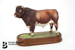 Royal Worcester Porcelain Dairy Shorthorn Bull