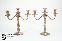 Pair of Sterling Silver Candelabra