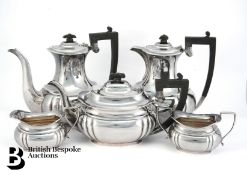 Queen Elizabeth II Five Piece Silver Tea and Coffee Set