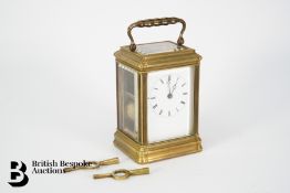 French Brass Carriage Clock