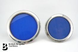 Two Circular Silver Frames