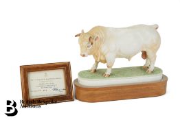 Royal Worcester Porcelain Charolais Bull