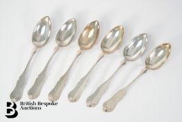 Six French Silver Tablespoons