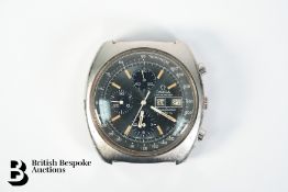 Vintage Stainless Steel Omega Chronograph Wrist Watch