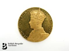 Large Royal Mint Limited Edition Gold George VI Coronation Medallion
