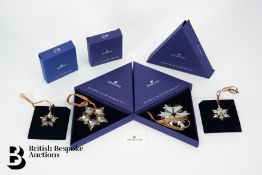 Four Swarovski Christmas Tree Ornaments