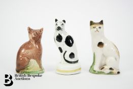 18th Century Staffordshire Cat Ornament