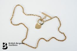 9ct Gold Fob Chain