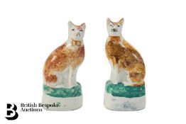 Pair of Cat Ornaments