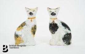 Pair of 19th Century Cat Ornaments