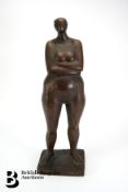 Peter Szaif (1923-1970) Bronze Sculpture - Stehend Frau I