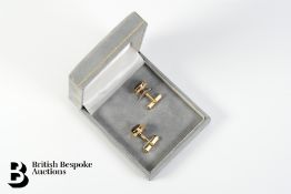 Pair of Gentleman's 9ct Gold and Garnet Cufflinks