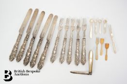 Silver Fruit Knives and Forks